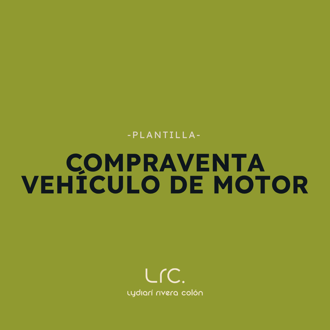 Compraventa vehículo de motor