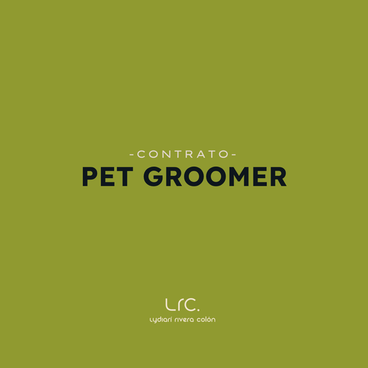 Contrato para servicios de pet groomer.