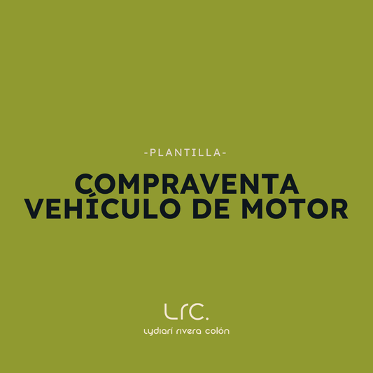 Compraventa vehículo de motor
